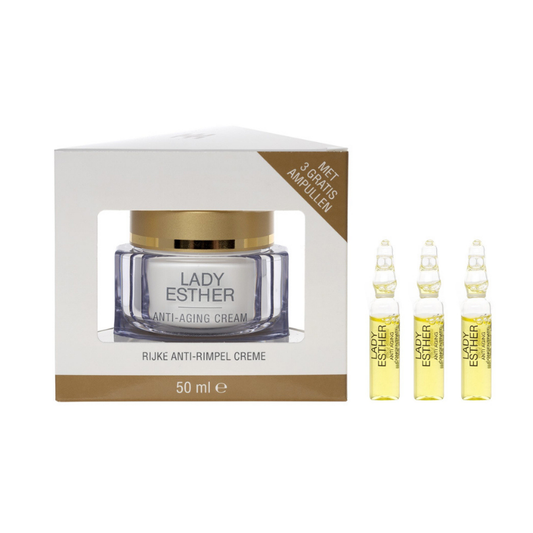Lady Esther Anti-Aging Cream 50ML + 3 Gratis Ampullen