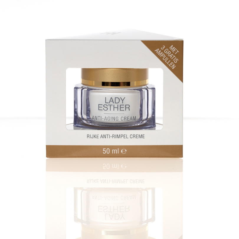 Lady Esther Anti-Aging Cream 50ML + 3 Gratis Ampullen